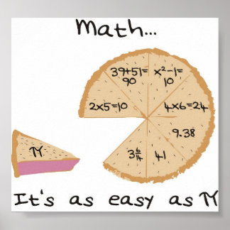 Math it's as easy as... poster