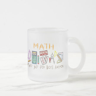 Math : It's Not Just For Boys Anymore Frosted Glass Coffee Mug