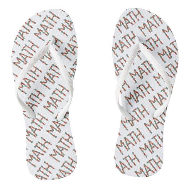 Math Jigsaw Flip Flops (Footbed)
