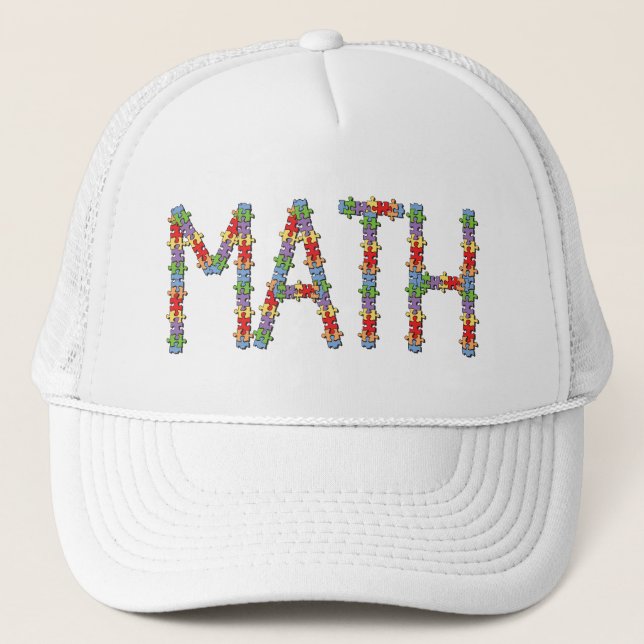 Math Jigsaw Trucker Hat (Front)