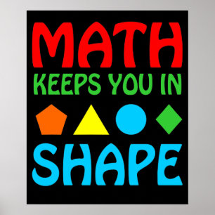 Math Keeps In Space Mathematic Maths Teacher Poster