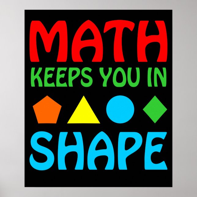 Math Keeps In Space Mathematic Maths Teacher Poster (Front)