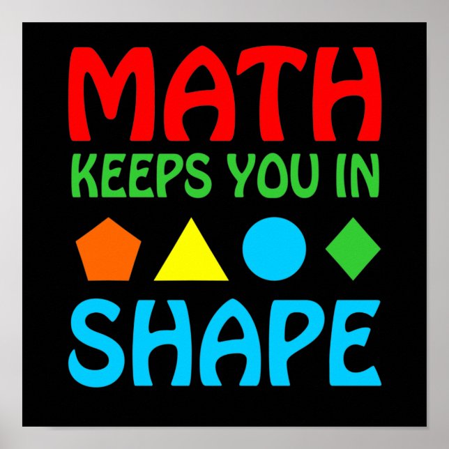 Math Keeps In Space Mathematic Maths Teacher Poster (Front)