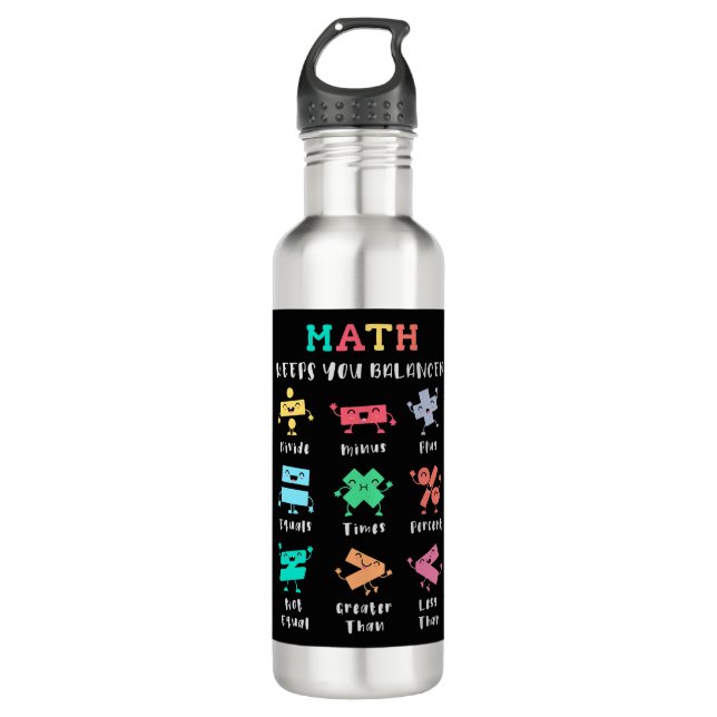 Math keeps you balanced 710 ml water bottle (Front)