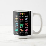 Math keeps you balanced coffee mug<br><div class="desc">Playful math artwork with plus,  minus,  times,  divide,  equals,  percent,  greater than,  less than and not equal. A friendly learning themed layout that shows how math concepts stay in balance. Great for teachers and students.</div>