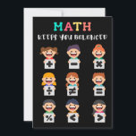 Math keeps you balanced invitation<br><div class="desc">Playful math artwork with plus,  minus,  times,  divide,  equals,  percent,  greater than,  less than and not equal. A friendly learning themed layout that shows how math concepts stay in balance. Great for teachers and students.</div>