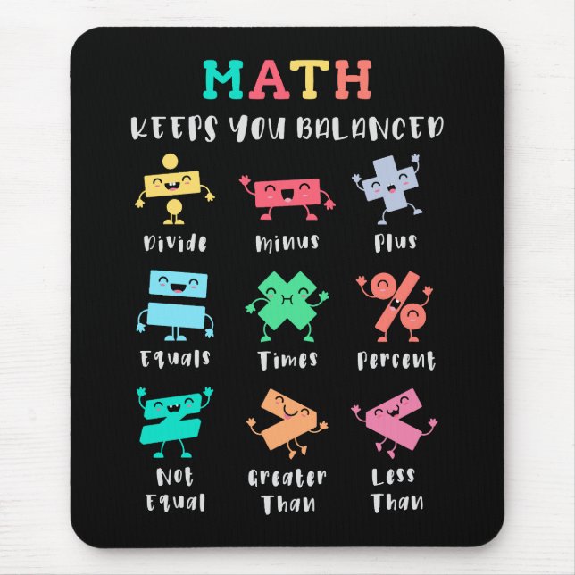 Math keeps you balanced mouse mat (Front)