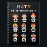 Math keeps you balanced notebook<br><div class="desc">Playful math artwork with plus,  minus,  times,  divide,  equals,  percent,  greater than,  less than and not equal. A friendly learning themed layout that shows how math concepts stay in balance. Great for teachers,  students and kids.</div>