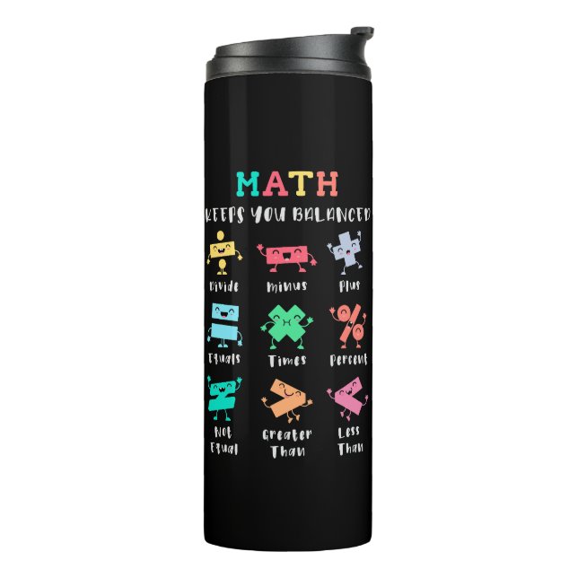 Math keeps you balanced thermal tumbler (Rotated Left)