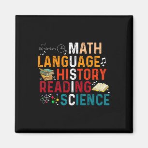 Math Language History Reading Science Music Teache Magnet