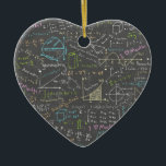 Math Lessons Ceramic Tree Decoration<br><div class="desc">Dozens of equations from various fields of math!</div>