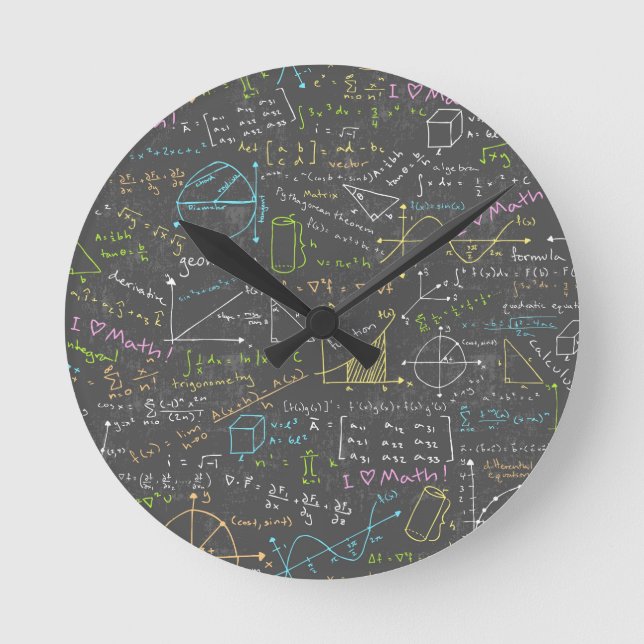 Math Lessons Round Clock (Front)