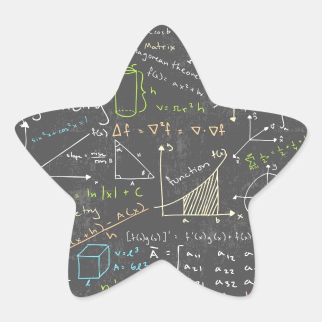 Math Lessons Star Sticker (Front)