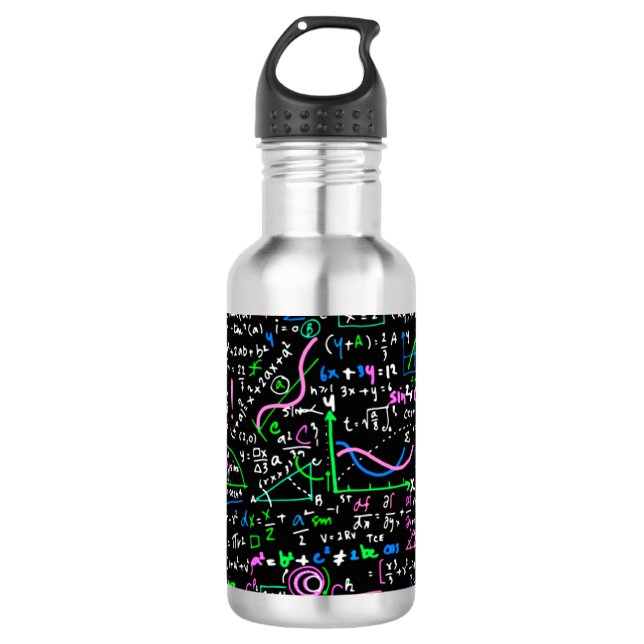 Math linear mathematics education circle 532 ml water bottle (Front)