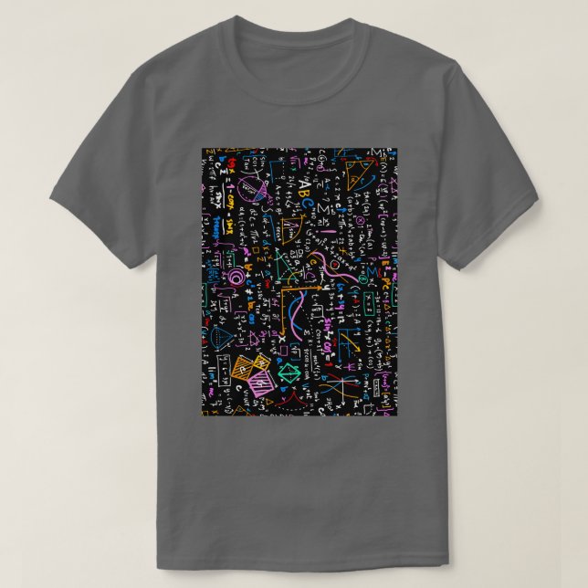 Math linear mathematics education circle backgroun T-Shirt (Design Front)
