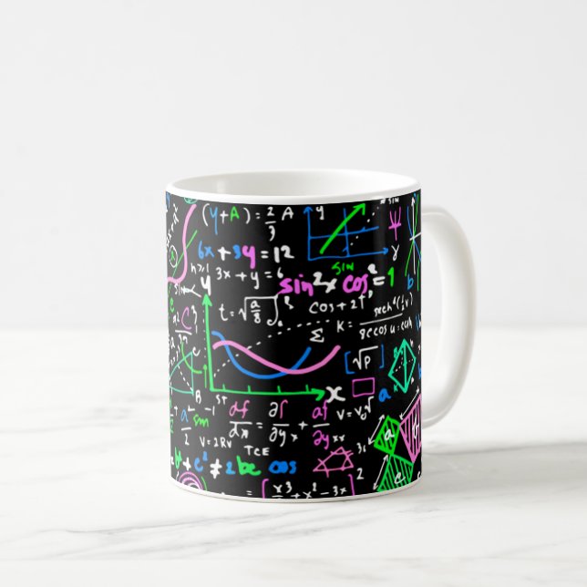 Math linear mathematics education circle coffee mug (Front Right)