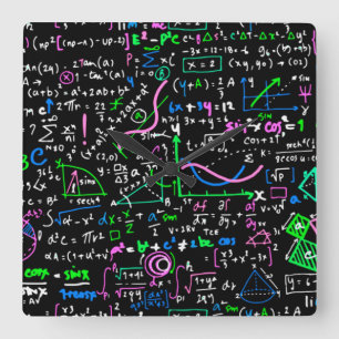Math linear mathematics education circle square wall clock