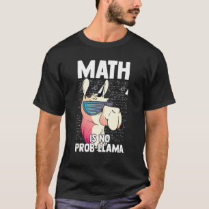 Math Llama Mathematician Teacher Student T-Shirt