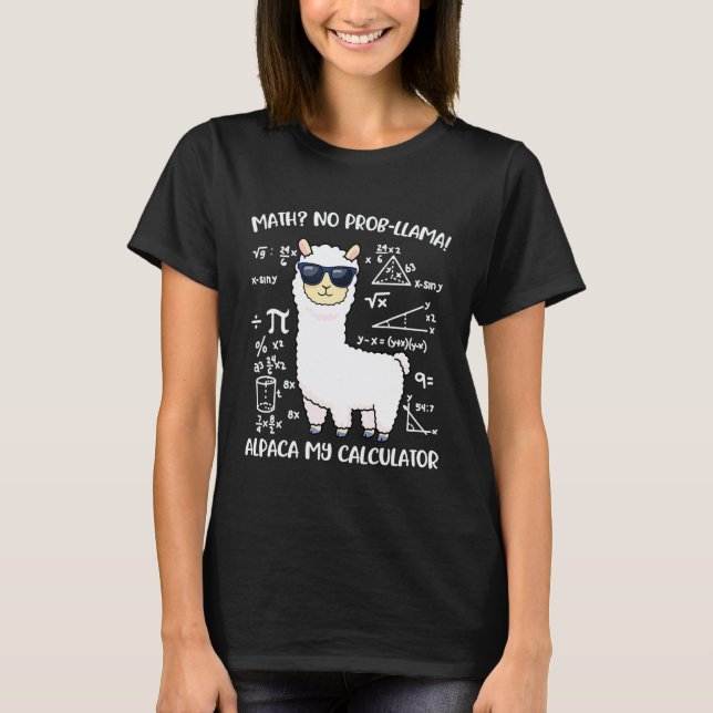 Math Llama T-Shirt (Front)