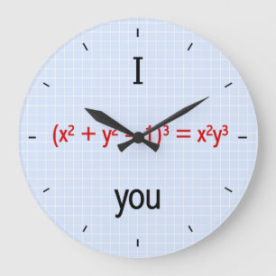 Math Love Formula Large Clock