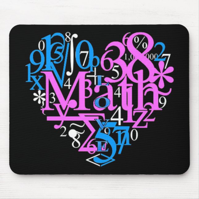 Math Love Mouse Mat (Front)