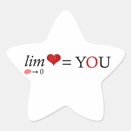 Math love star sticker