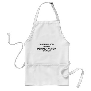 Math Major Deadly Ninja by Night Standard Apron