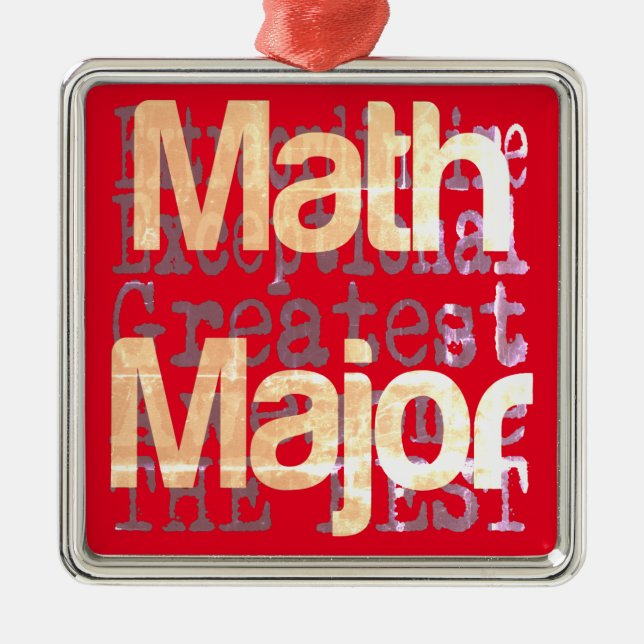 Math Major Extraordinaire Metal Tree Decoration (Front)