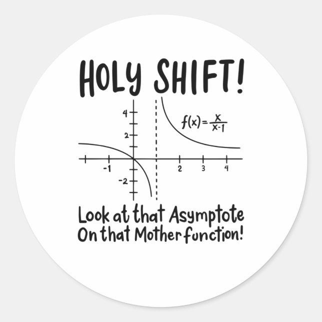 Math Mathematics Classic Round Sticker (Front)