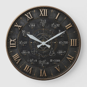 Math Mathematics Classroom Large Clock