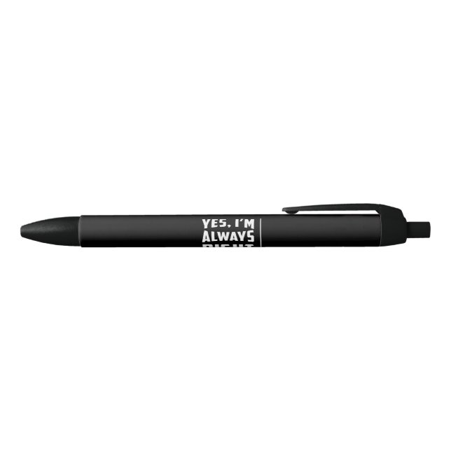 Math Mathematics Funny Gift Black Ink Pen (Top)