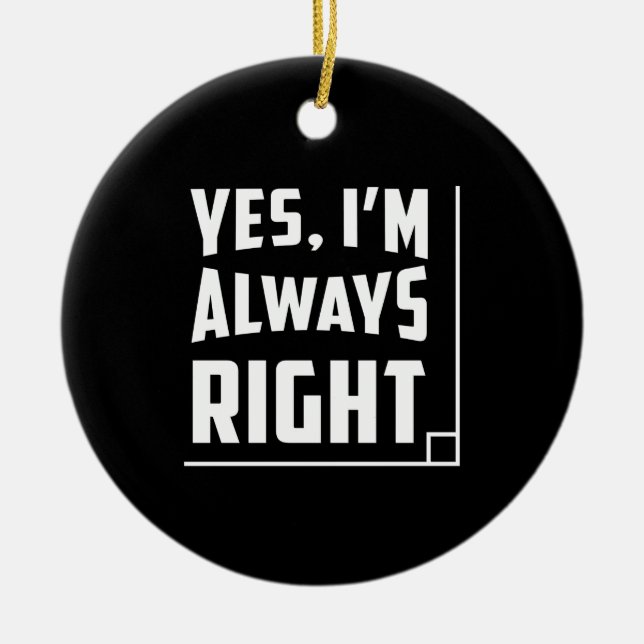 Math Mathematics Funny Gift Ceramic Tree Decoration (Front)
