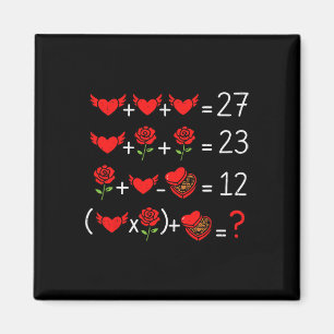 Math Mathematics Geek Funny Valentines Day Teacher Magnet