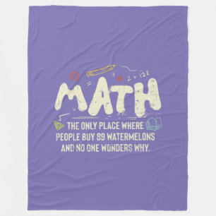 Math  Mathematics Math Teacher Gift Fleece Blanket