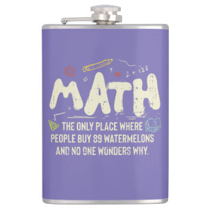 Math Mathematics Math Teacher Gift Hip Flask