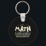 Math  Mathematics Math Teacher Gift Key Ring<br><div class="desc">Math Design with the slogan : Math The Only Place. Perfect for a person who likes math and science.</div>