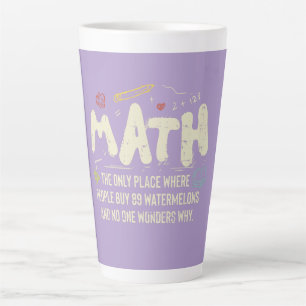 Math Mathematics Math Teacher Gift Latte Mug