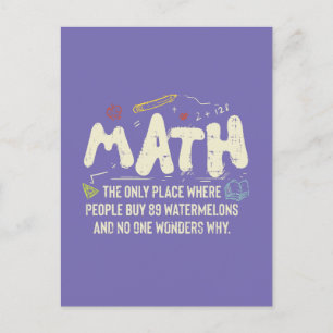Math  Mathematics Math Teacher Gift Postcard