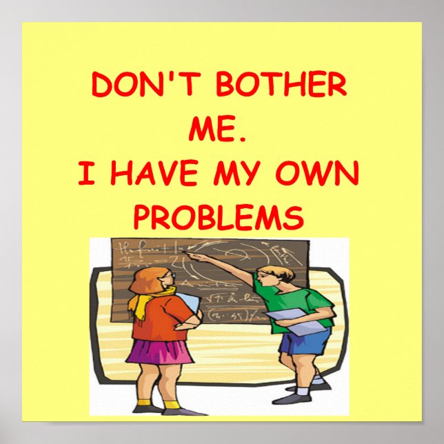 math mathematics mathematician poster (Front)