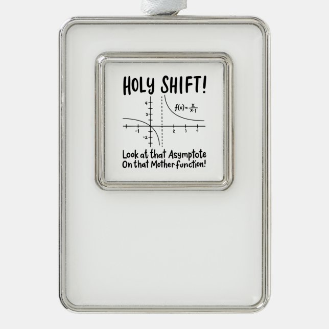 Math Mathematics Silver Plated Framed Ornament (Front)