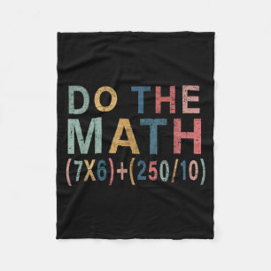 Math Meme Funny Gift For Teacher, Student Men Wome Fleece Blanket