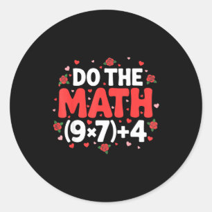 Math Meme Teacher Pi Humor Algebra Geometry Clroom Classic Round Sticker
