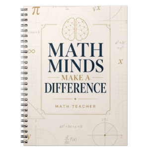 Math Minds Make a Difference Inspirational Teacher Notebook