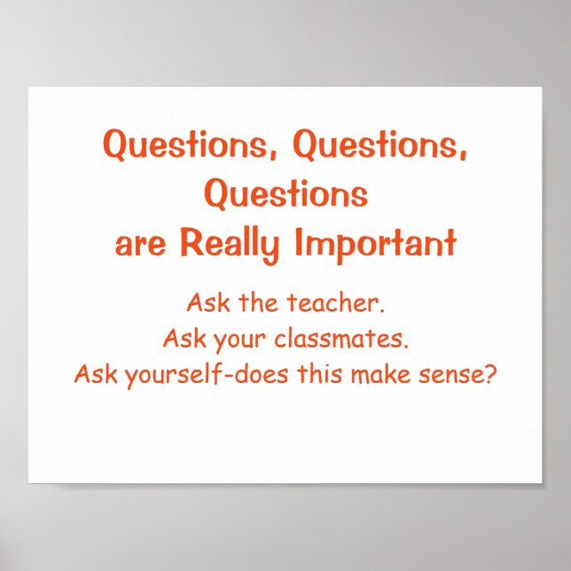 Math Mindsets Poster-Questions Poster (Front)