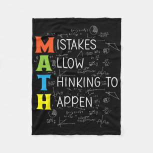 Math Mistakes Allow Thinking To Happen  Fleece Blanket