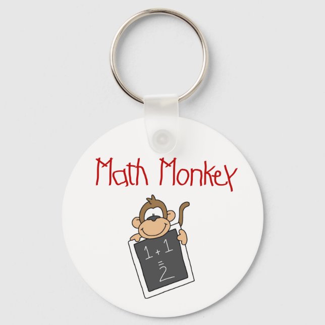 Math Monkey Key Ring (Front)