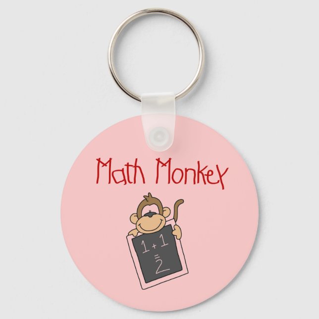 Math Monkey Tshirts and Gifts Key Ring (Front)