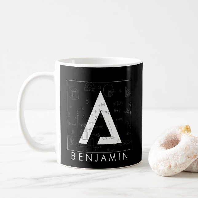 Math Monogram - Delta Symbol Coffee Mug (With Donut)