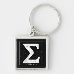 Math Monogram - Sigma Symbol  Key Ring