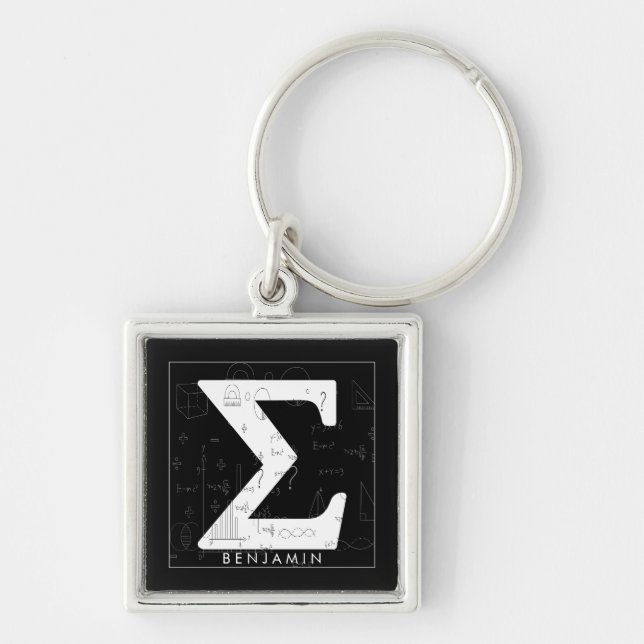 Math Monogram - Sigma Symbol  Key Ring (Front)